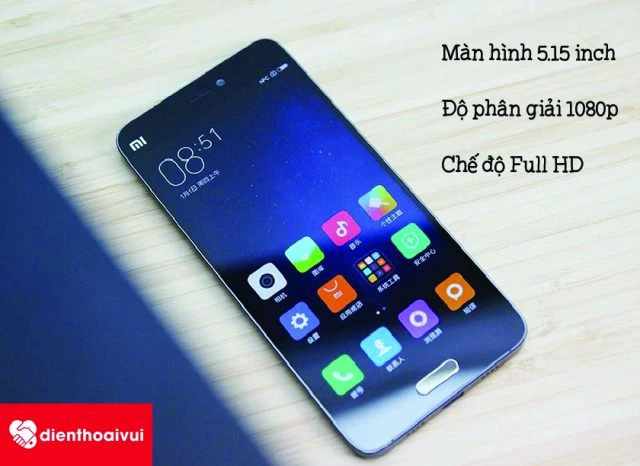 Xiaomi Mi 5 có màn hình fullHD, độ phân giải 1080p