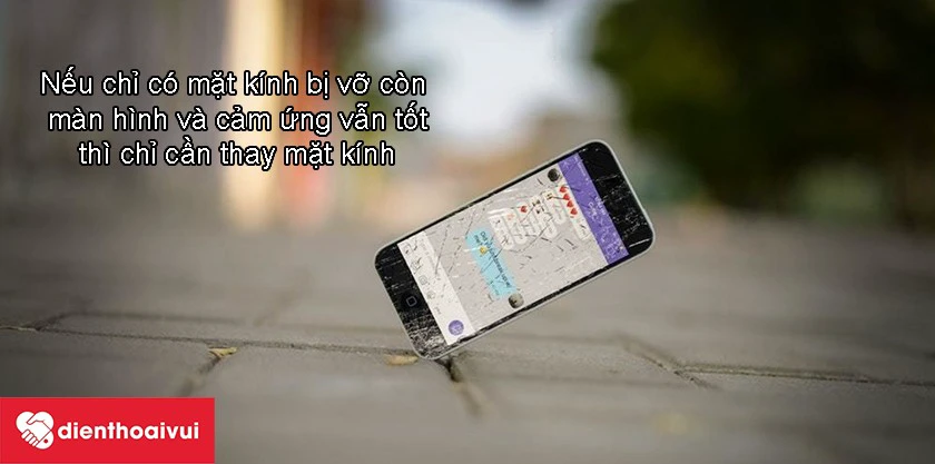 Điện thoại vẫn c&oacute; thể sử dụng cảm ứng th&igrave; chỉ cần thay k&iacute;nh