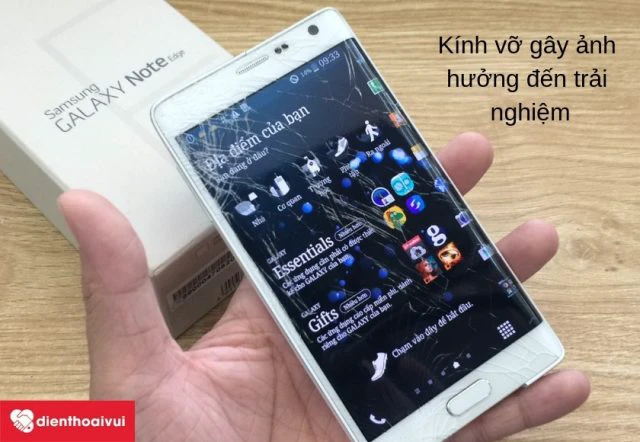 Sử dụng điện thoại vỡ k&iacute;nh ảnh hưởng đến trải nghiệm d&ugrave;ng