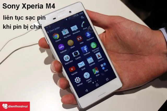 Sony Xperia M4 bị chi phải sạc pin li&ecirc;n tục
