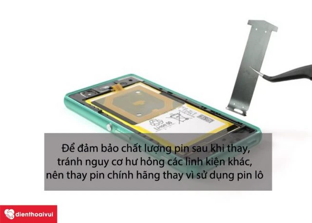N&ecirc;n chọn pin ch&iacute;nh h&atilde;ng khi thay pin Xperia Compact