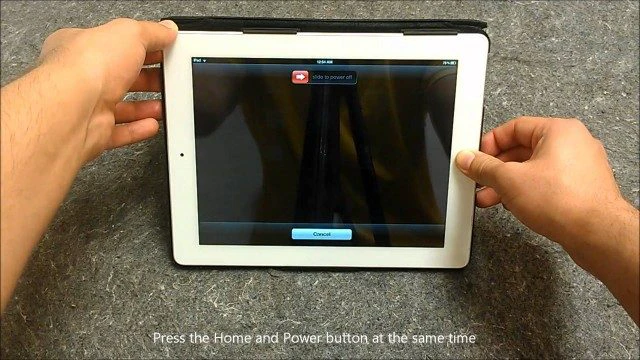 Reboot lại m&aacute;y t&iacute;nh bảng iPad