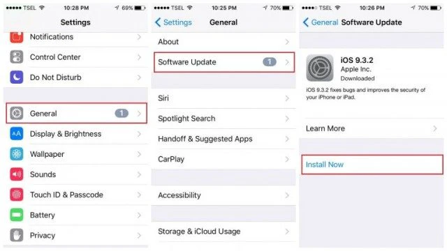 Cập nhật phiên bản iOS