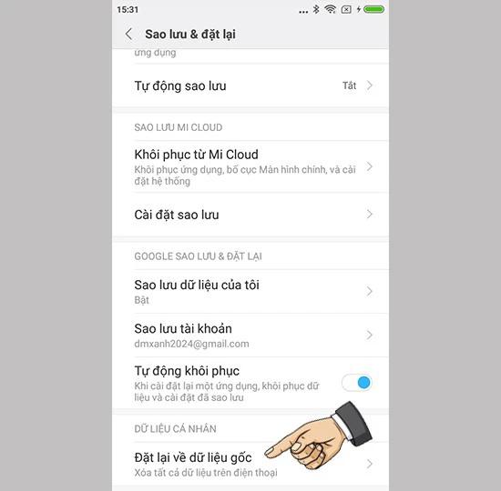 Hướng dẫn khôi phục tài khoản, lấy lại mật khẩu MiCloud Xiaomi