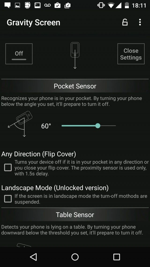 Gravity Screen