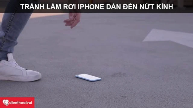 làm rơi có thể dẫn đến hỏng mặt kính iPhone Xr