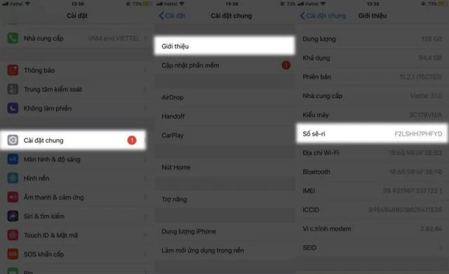C&aacute;ch 2: Kiểm tra th&ocirc;ng tin bảo h&agrave;nh bằng số Serial