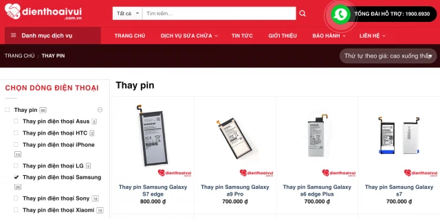 thay pin điện thoại samsung khi samsung bị sập nguồn