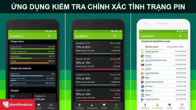 kiểm tra t&igrave;nh trạng chai pin cho Sony Xperia C5 Ultra bằng AccuBattery