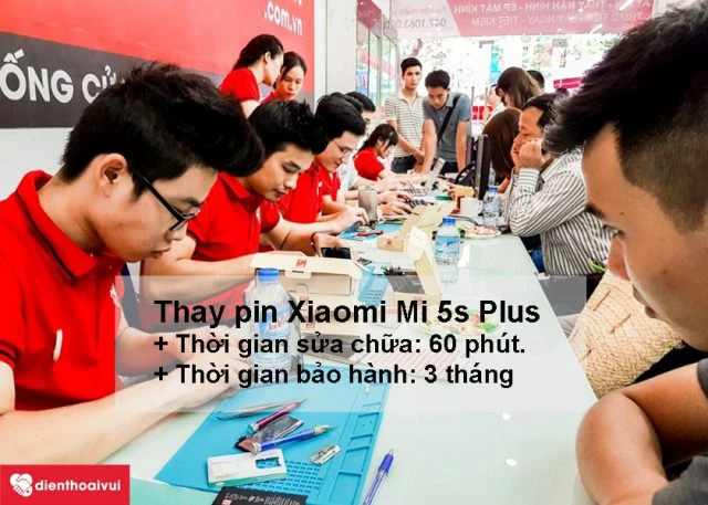 Thay pin Xiaomi Mi 5s Plus tại Điện Thoại Vui