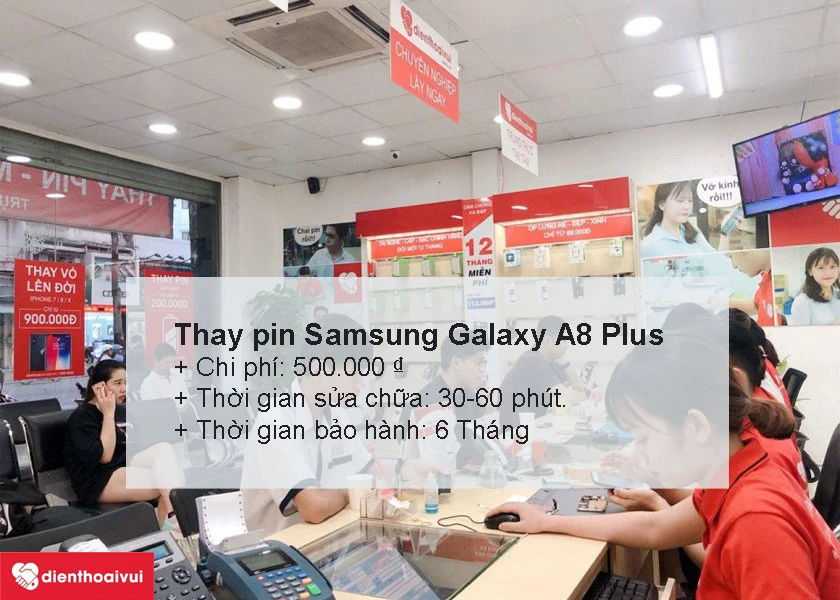 thay pin samsung galaxy a8 plus