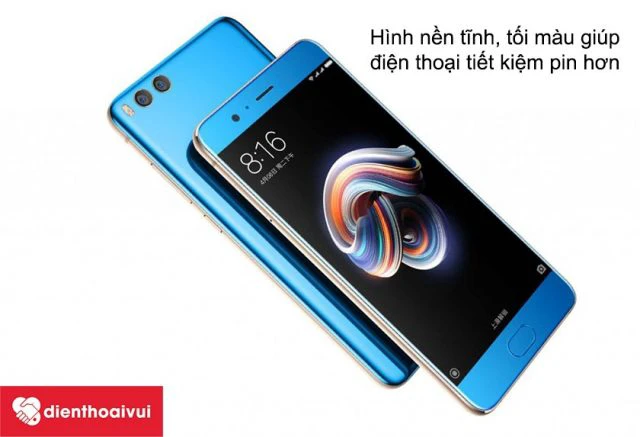 Sử dụng h&igrave;nh nền tĩnh tối m&agrave;u gi&uacute;p tiết kiệm pin
