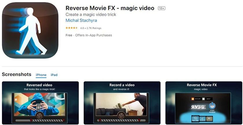 Reverse Movie FX - magic video (app chỉnh video ios)