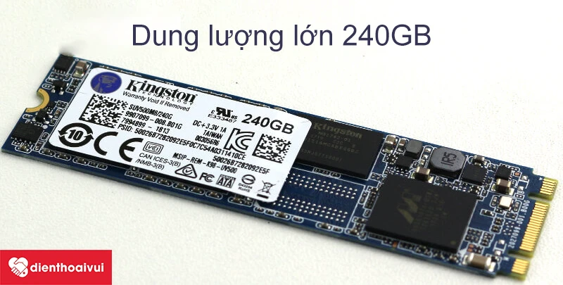 Bộ nhớ lưu trữ l&ecirc;n đến 240GB