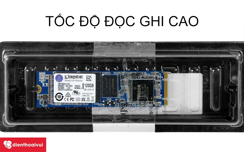 Chuẩn kết nối M2 ph&ugrave; hợp, tốc độ đọc ghi cao, gi&uacute;p tăng tốc tối đa thiết bị