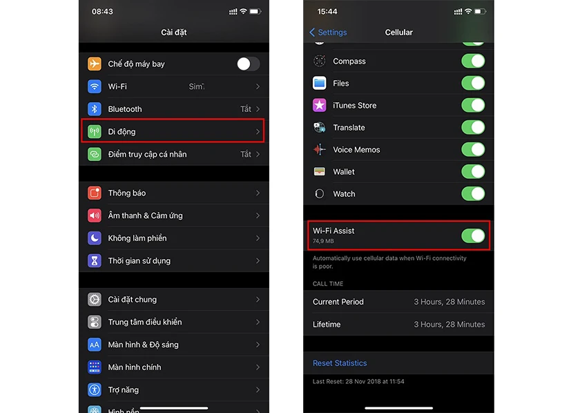 Bật – tắt trợ lý wifi