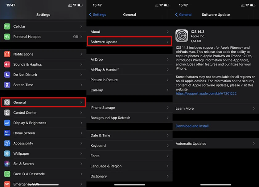 Cập nhật iOS mới nhất trên iPhone khi iPhone bắt wifi yếu, sóng kém
