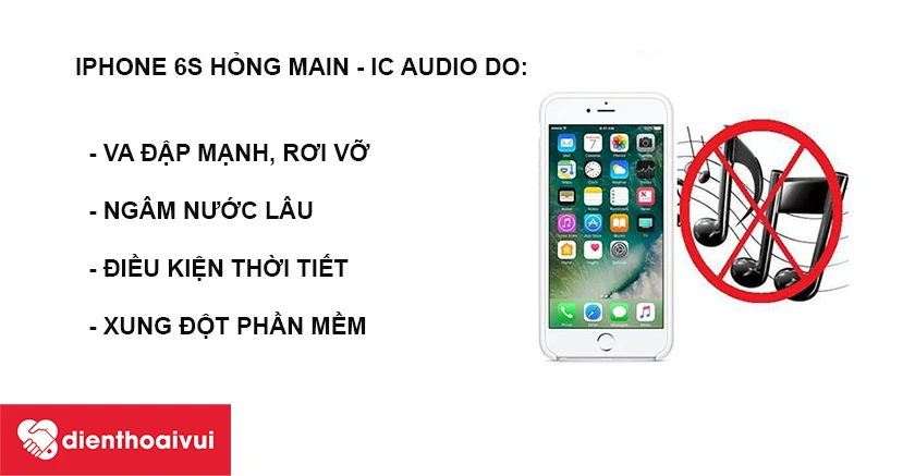 Nguy&ecirc;n nh&acirc;n khiến main &ndash; IC Audio iPhone 6s bị hỏng