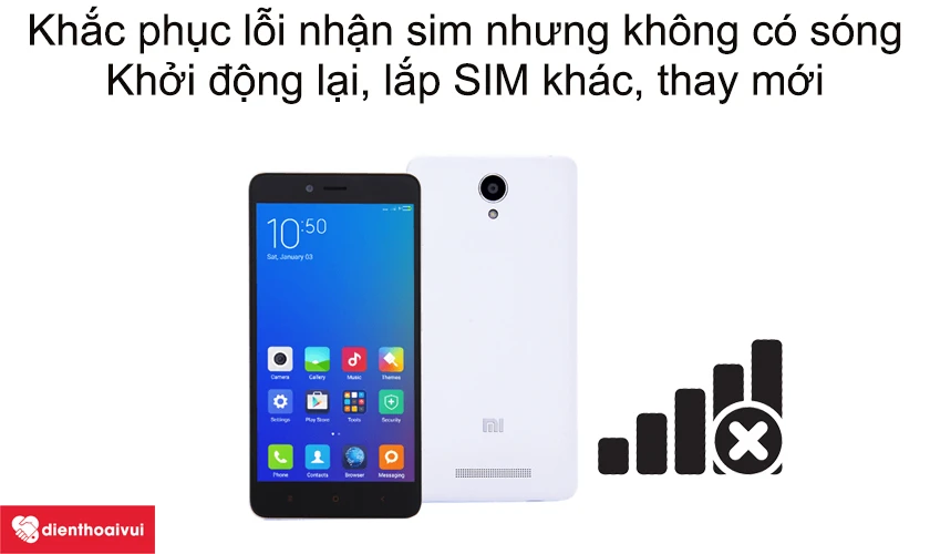 Điện thoại nhận sim nhưng kh&ocirc;ng c&oacute; s&oacute;ng