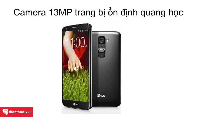Camera 13MP trang bị tính năng ổn định quang học