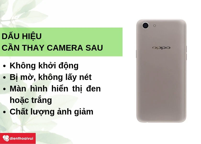 Một số biện ph&aacute;p tự khắc phục trước khi thay camera sau Oppo A83