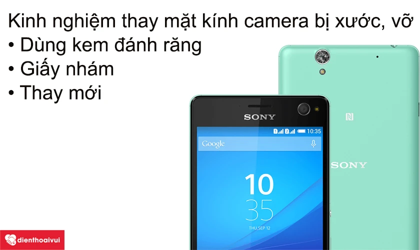 Một số kinh nghiệm khi thay mặt kính camera sau Sony Xperia C4 bị xước, vỡ
