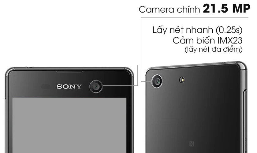Sony Xperia M5 - Camera sau 21.5MP, tự động lấy nét kép, quay video 4K