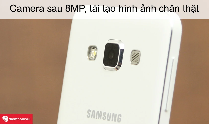 Samsung Galaxy A3 2015 - Camera sau 5.0 MP, nhận diện khu&ocirc;n mặt, chụp HDR
