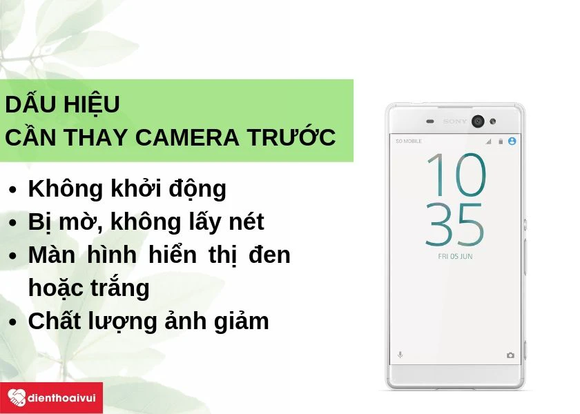 Dấu hiệu cần thay camera trước
