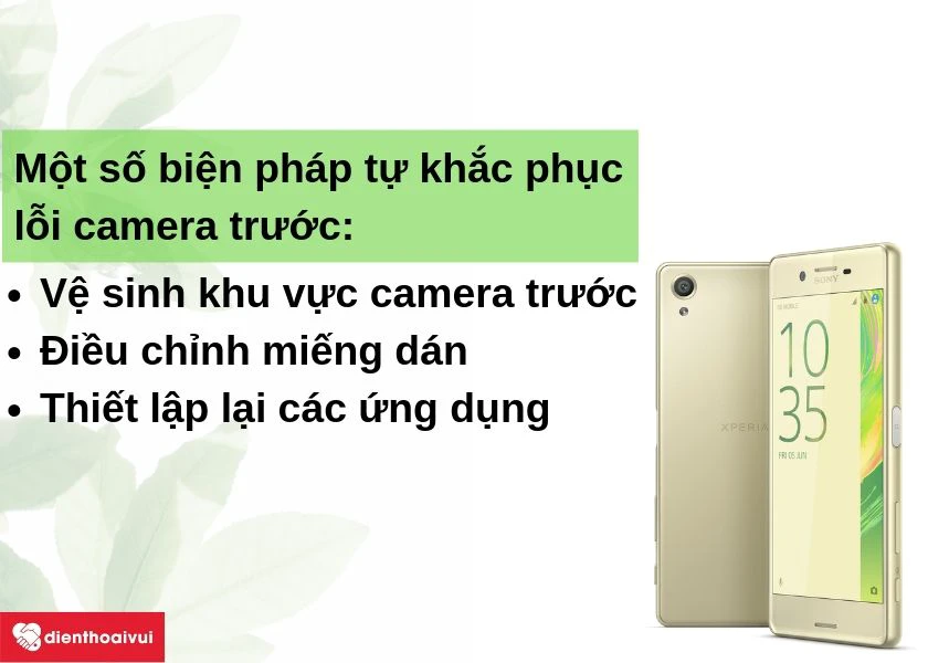 Biện pháp tự khắc phục lỗi camera trước