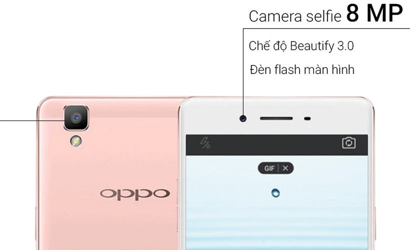 Camera trước 8 MP, đèn Flash LED, Beauty 3.0