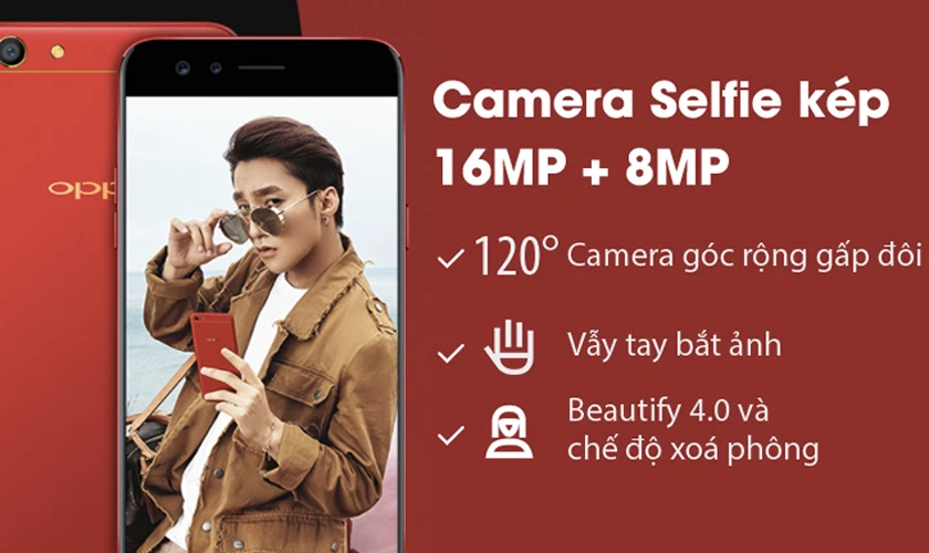 Camera k&eacute;p 16MP-8MP, Beautify 4.0, g&oacute;c chụp mở rộng gấp đ&ocirc;i
