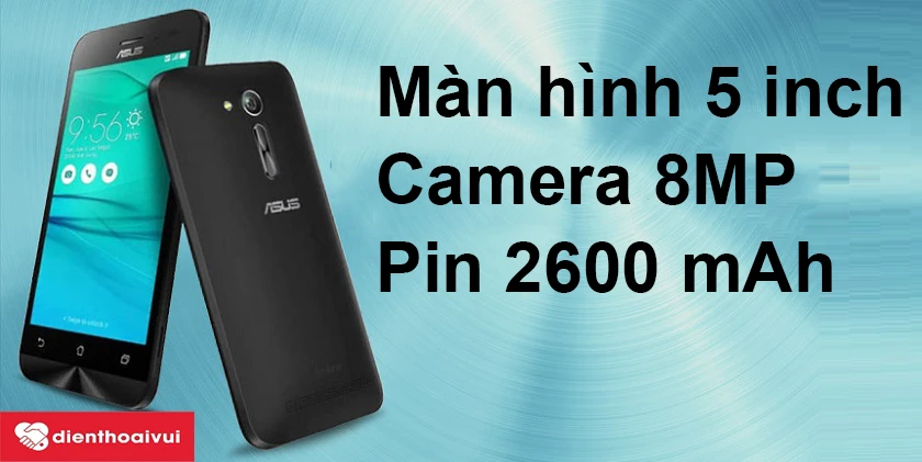 Màn hình 5 inch sắc nét, viên pin 2600 mAh hoạt động tới 440 giờ