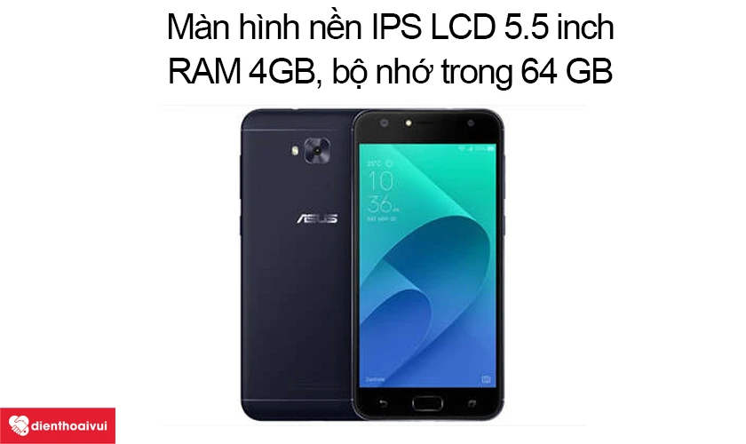 Asus Zenfone 4 Selfie - Màn hình nền IPS LCD 5.5 inch, RAM 4GB, bộ nhớ trong 64 GB