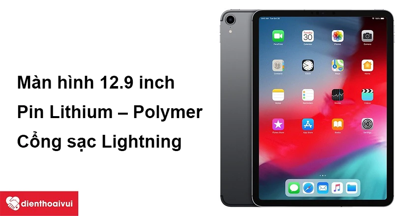 Pin Lithium &ndash; Polymer bền bỉ, cổng sạc Lightning tiện lợi
