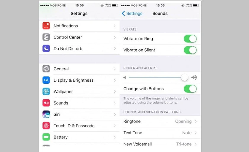 Cài đặt nút gạt rung cho iPhone 5