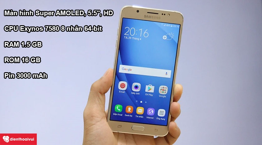 Cấu h&igrave;nh mạnh, m&agrave;n h&igrave;nh 5.5 inch HD