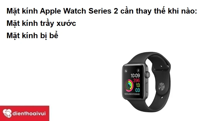 Mặt kính Apple Watch Series 2 cần thay thế khi nào ?
