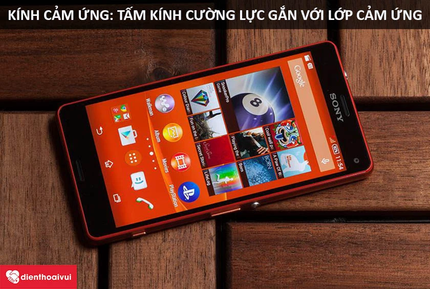 M&agrave;n h&igrave;nh Sony Xperia Z3 Compact được bảo vệ bởi k&iacute;nh cường lực