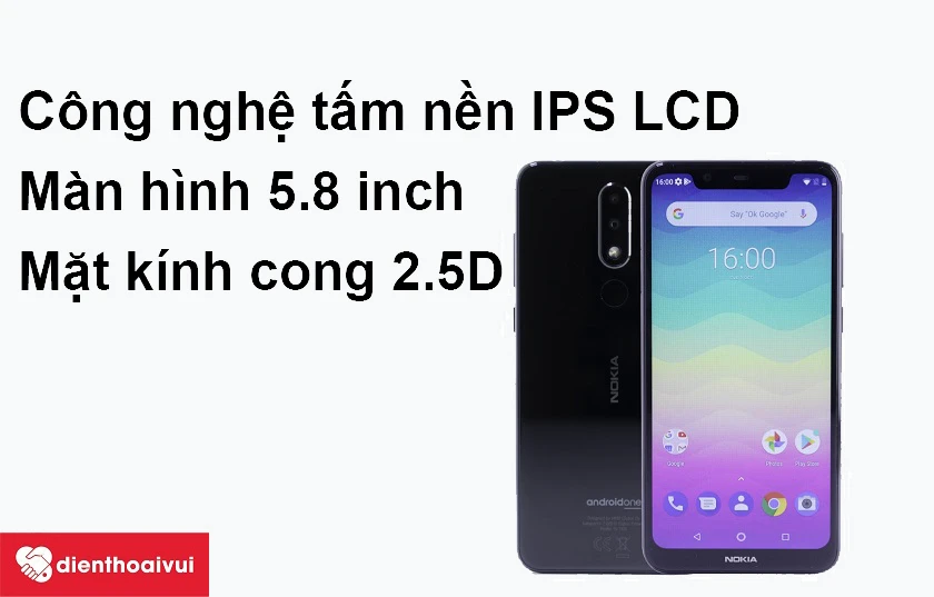 Màn hình 5.8 inch, mặt kính cong 2.5D
