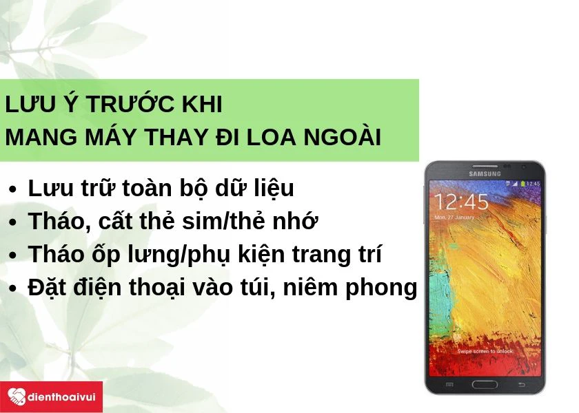 lưu &yacute; trước khi thay loa ngo&agrave;i Samsung Galaxy Note 3