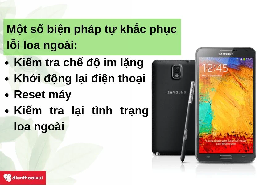 Một số c&aacute;ch tự khắc phục trước khi thay loa ngo&agrave;i Samsung Galaxy Note 3