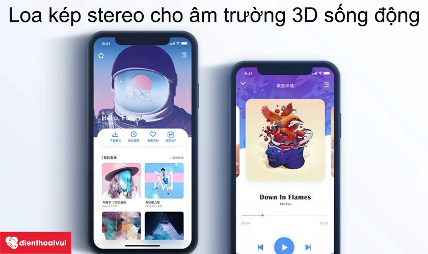 iPhone Xs Max ở hữu loa k&eacute;p stereo cho &acirc;m trường 3D sống động