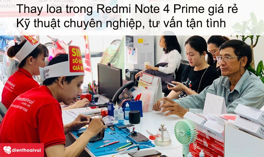 Dịch vụ thay loa trong Redmi Note 4 Prime giá rẻ lấy ngay tại Điện Thoại Vui