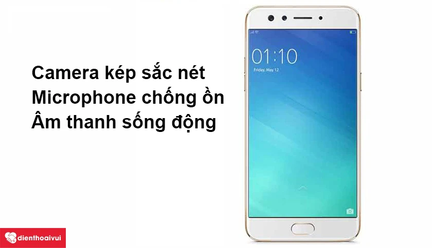 Oppo F3 camera k&eacute;p sắc n&eacute;t, microphone chống ồn