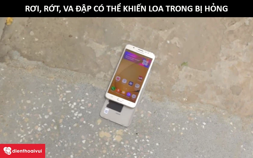 Rơi vỡ điện thoại có thể hỏng loa trong