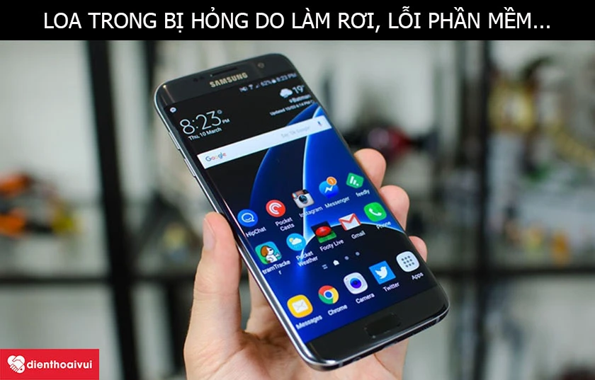 loa trong bị hỏng do làm rơi, lỗi phân mềm
