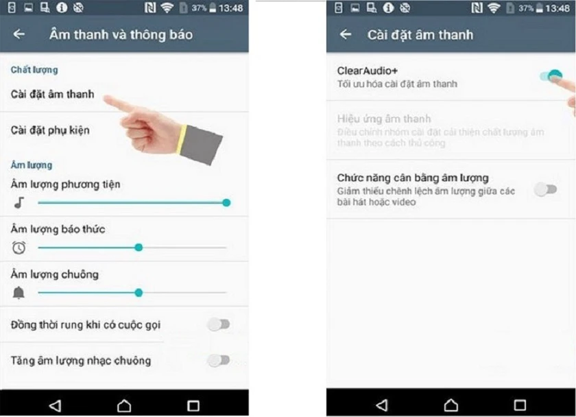 k&iacute;ch hoạt Clear Audio+&nbsp;để n&acirc;ng cao chất lượng &acirc;m thanh