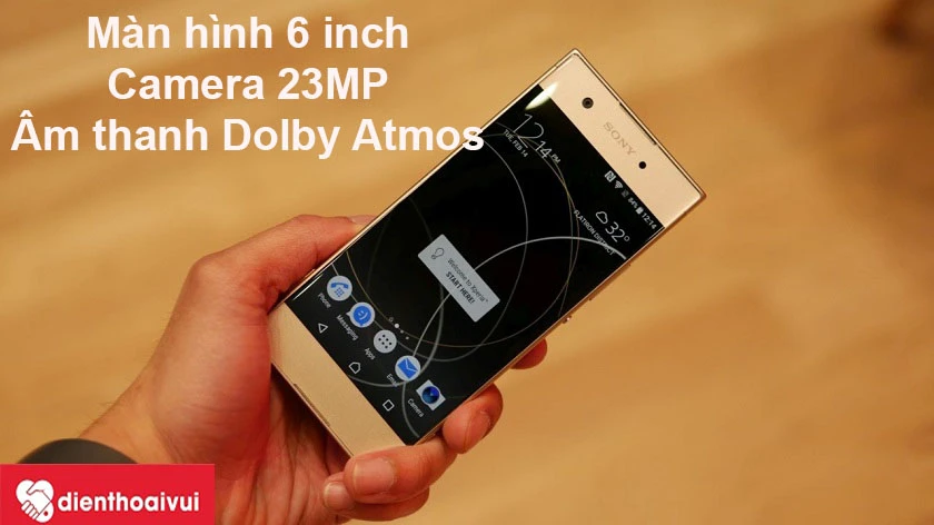 Sony Xperia Xa1 camera sắc nét, c&ocirc;ng ngh&ecirc;̣ &acirc;m thanh Dolby Atmos