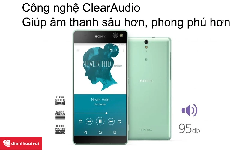 C&ocirc;ng nghệ ClearAudio cho &acirc;m thanh s&acirc;u hơn, phong ph&uacute; hơn